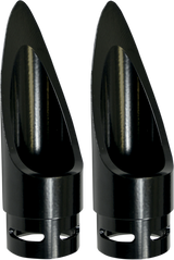 Family Jewel Exhaust Tip - Black - Scalloped 1999 - 2012