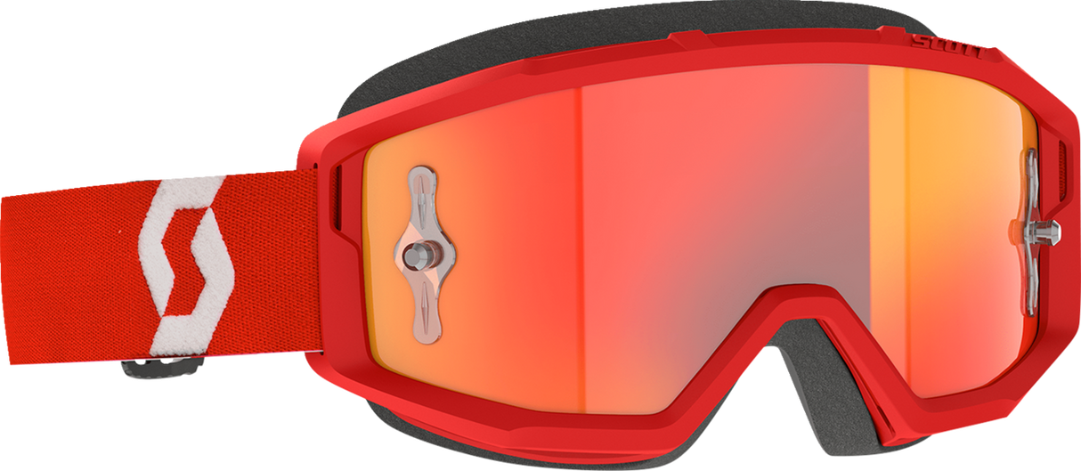 Primal Goggles - Red/White - Orange Chrome Works