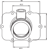 Carburetor Mounting Flange - Ski-Doo 1999 - 2003