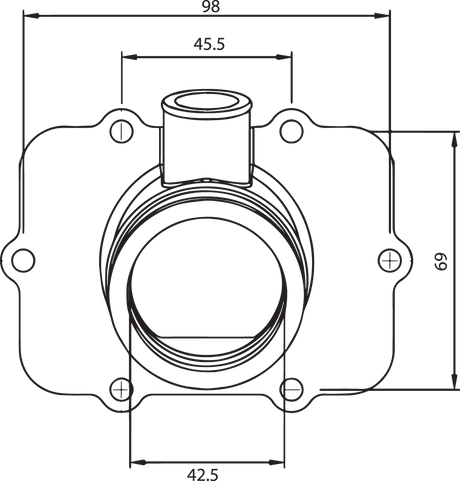 Carburetor Mounting Flange - Ski-Doo 1999 - 2003