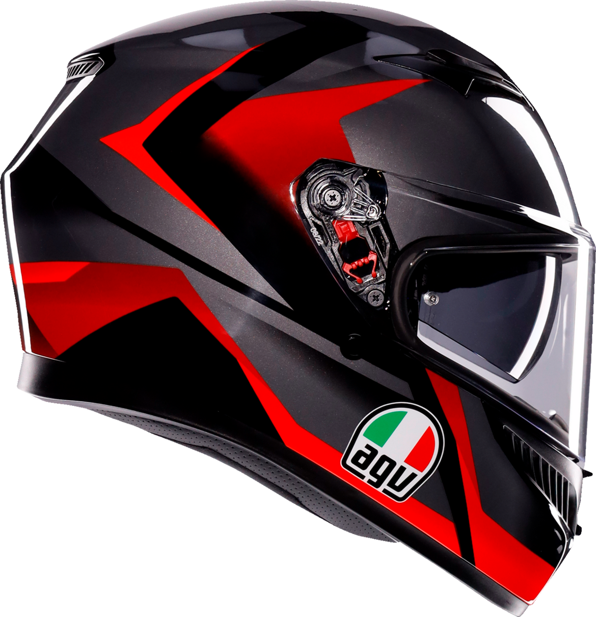 K3 Helmet - Striga - Black/Gray/Red - 2XL