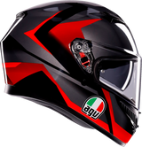 K3 Helmet - Striga - Black/Gray/Red - 2XL