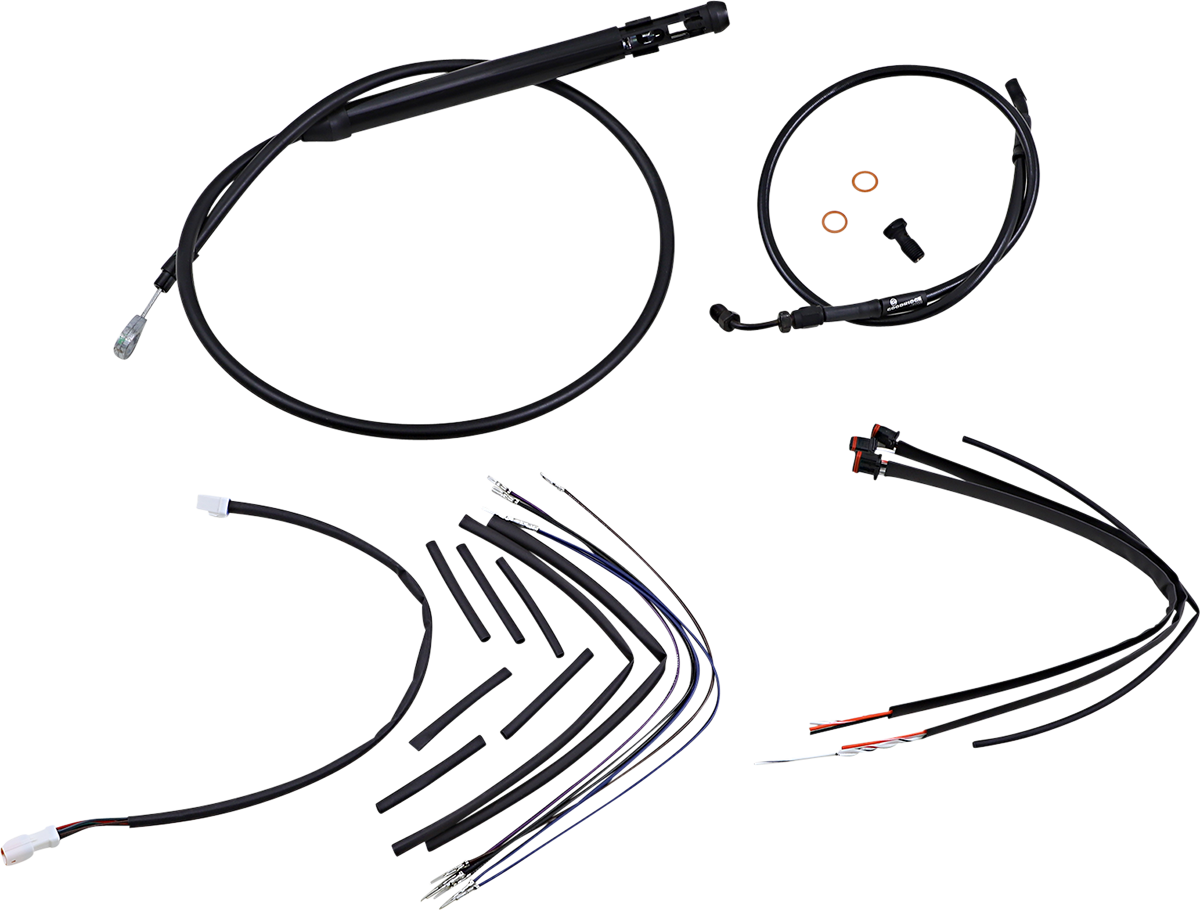 Cable Kit - Jail Bar - 14\" Handlebars - Black Vinyl 2018 - 2024