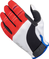 Moto Gloves - Red/White/Blue - Medium