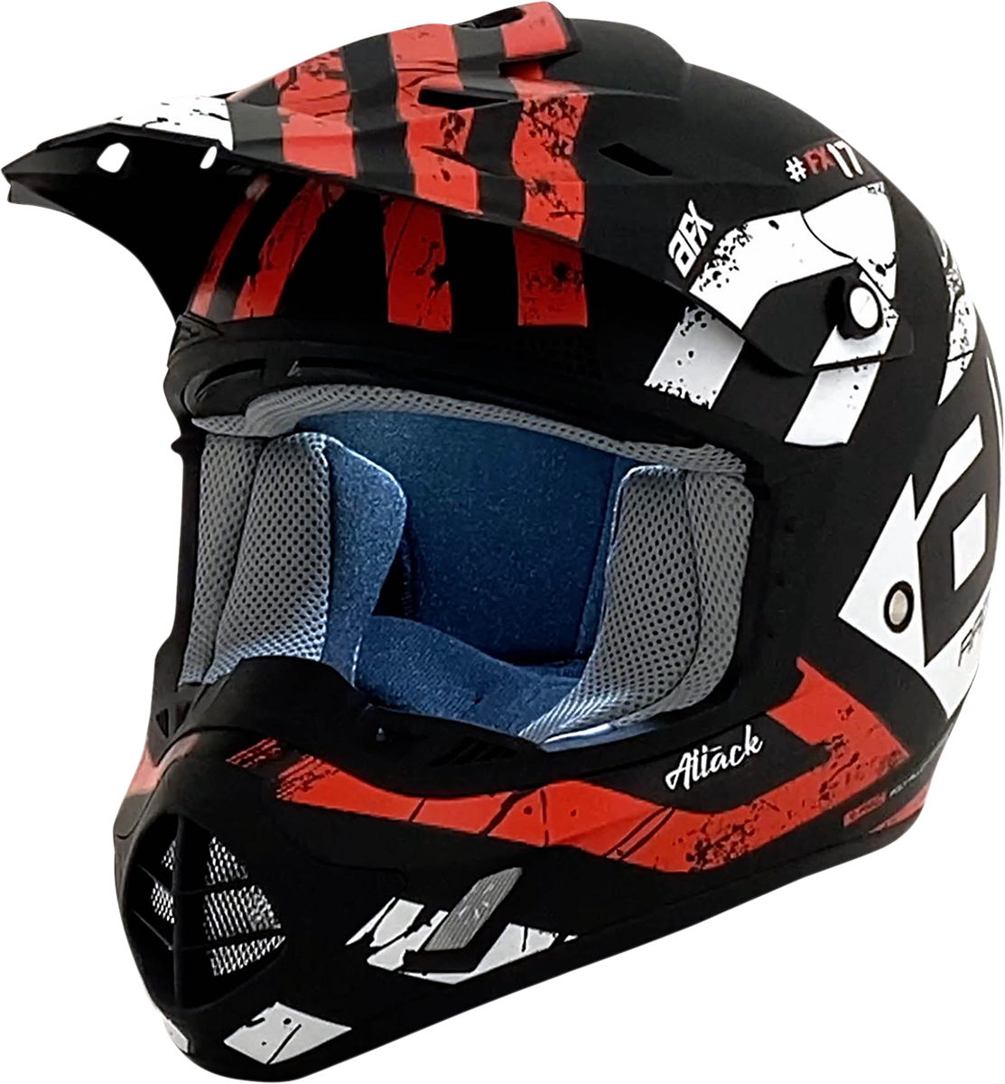 FX-17Y Helmet - Attack - Matte Black/Red - Medium