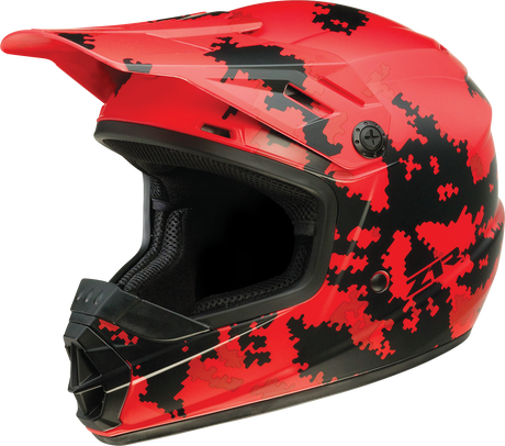 Youth Rise Helmet - Digi Camo - Red - Large