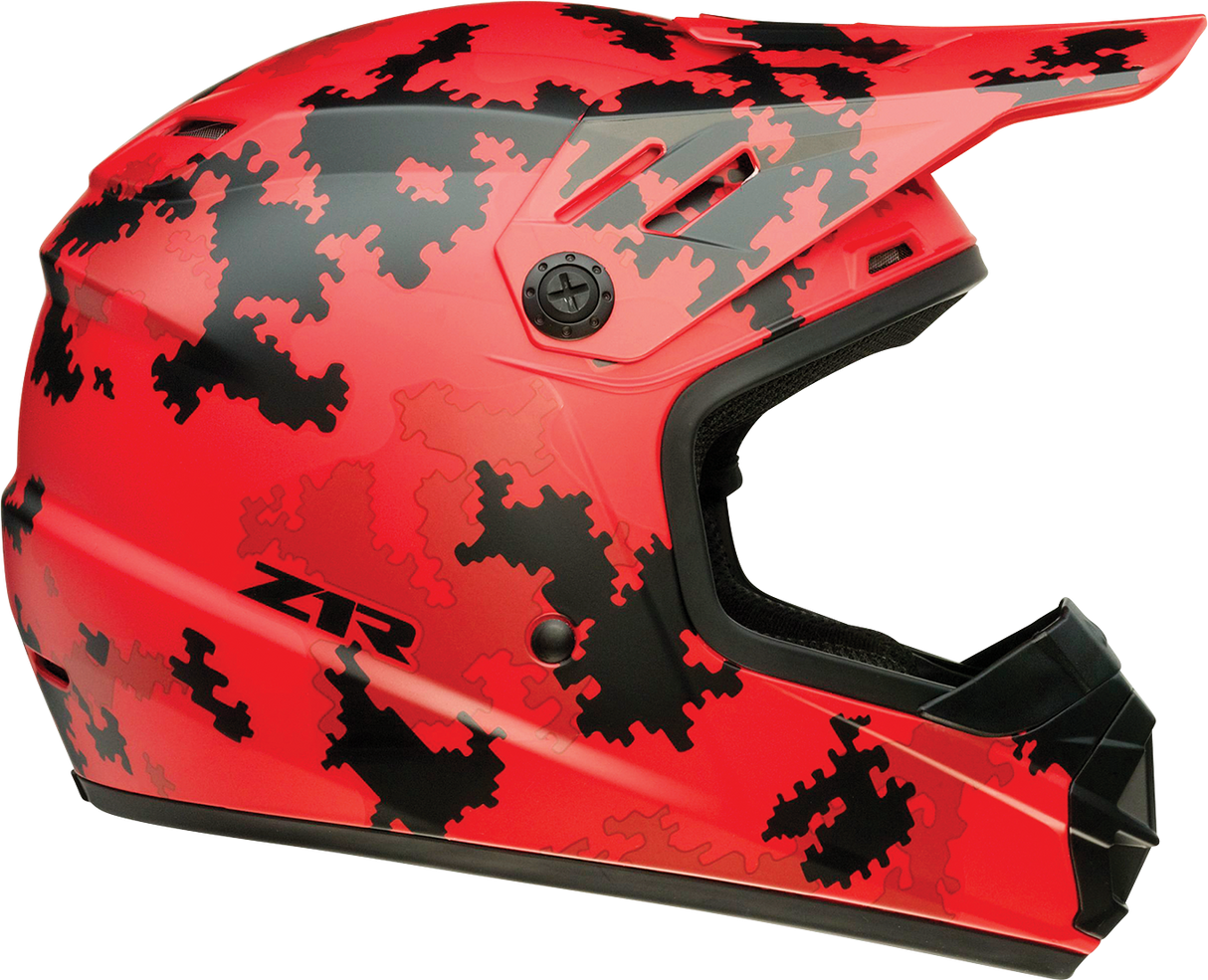 Youth Rise Helmet - Digi Camo - Red - Large