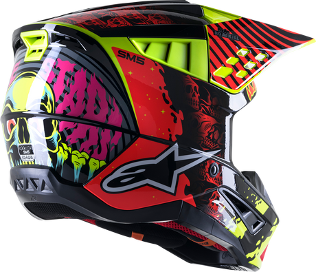 SM5 Helmet - Solar Flare - Gloss Black/Red/Yellow - Large