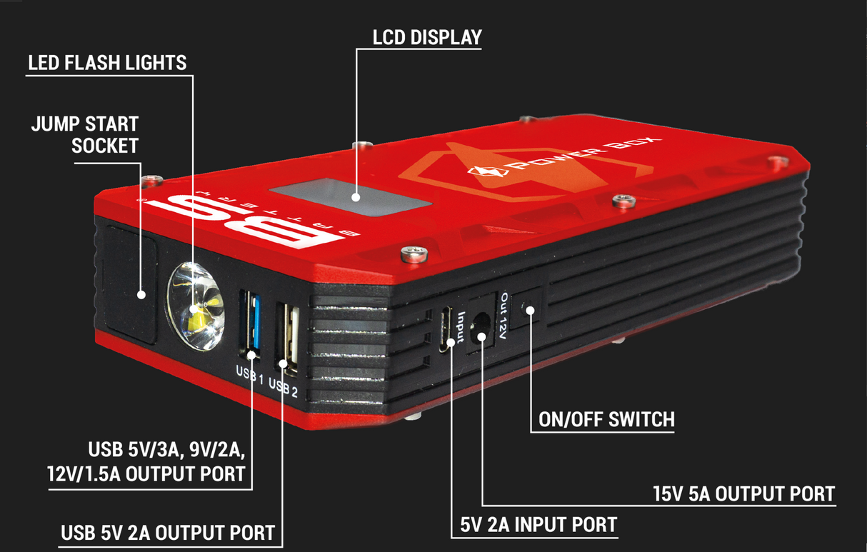 PB-02 Booster Power Box - Jump Starter