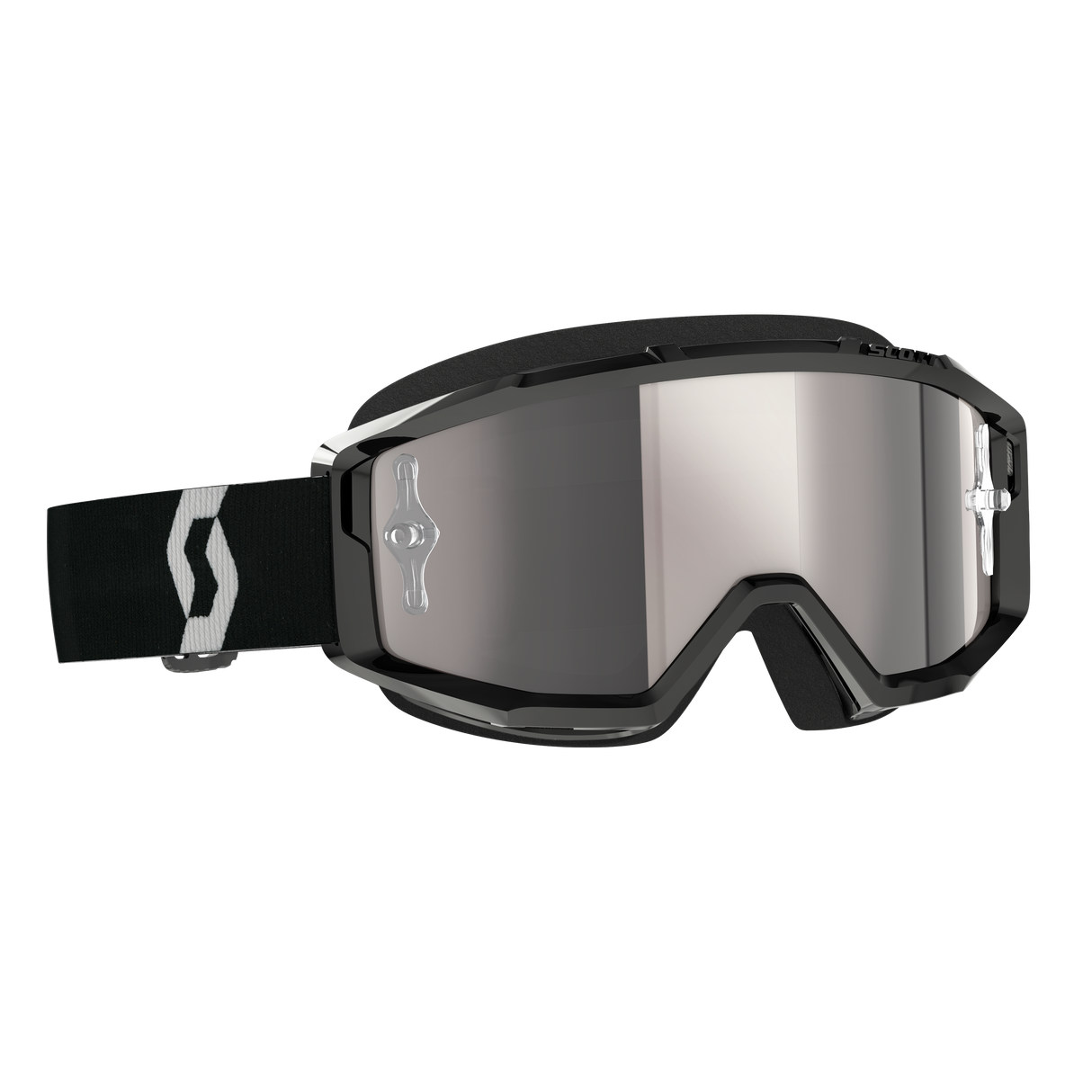 Primal Goggles - Black/White - Silver Chrome Works