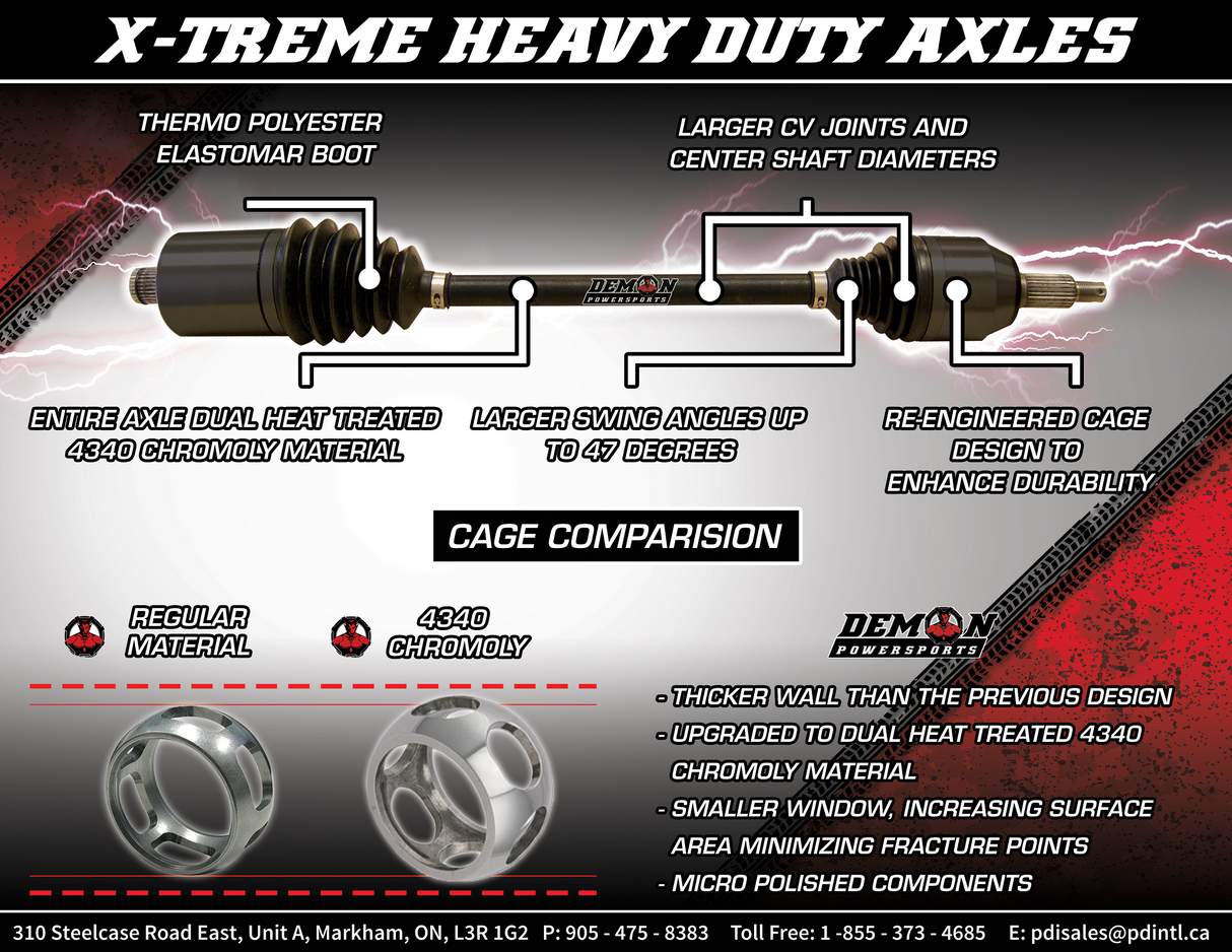 Axle - X-Treme - Heavy-Duty - Rear Left/Right - Polaris 2009 - 2022